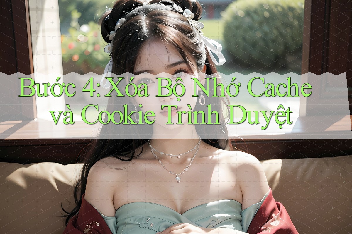 Bước 4: Xóa Bộ Nhớ Cache và Cookie Trình Duyệt Bước 4: Xóa Bộ Nhớ Cache và Cookie Trình Duyệt