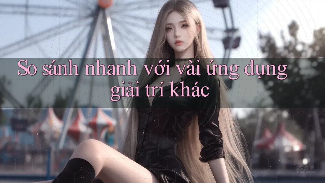 So sánh nhanh với vài ứng dụng giải trí khác So sánh nhanh với vài ứng dụng giải trí khác